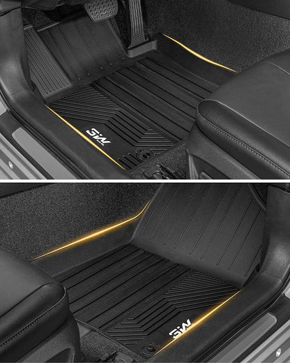 3W Floor Mats & Cargo Liner Fit Toyota Camry 2018-2024 FWD (Not for Hybrid or AWD), TPE All Weather Custom Fit Floor Liner, 1st and 2nd Row and Trunk Mat(L/LE/SE/TRD/XLE/XSE)