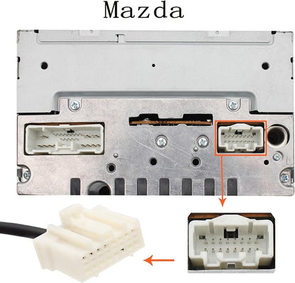 Factory Car Audio Upgrade, Stereo CD Changer 3.5mm AUX Cable for Mazda 3 2004-2008, Mazda 5 2005-2009, Mazda 6 2002-2008, RX-8 2004-2006, CX-7 2007-2008, MPV 2002-2011, Premacy 2002-2008