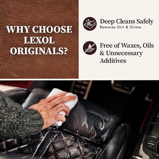 Lexol All Leather Cleaner 16.9 oz – Deep Cleaning formula for car interior, couches, furniture, shoes, boots, purses, jackets, gloves, saddles and motorcycle gear