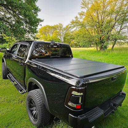 AUTOSAVER88 Hard Quad Fold Truck Bed Tonneau Cover Fit for Ford F-150 F150 2015-2026 with 5.5ft Bed Excl. Raptor Series