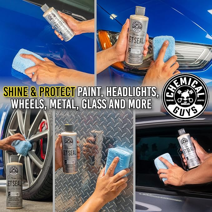 Chemical Guys JetSeal Anti-Corrosion Sealant & Paint Protectant - Advanced Car Paint Sealant for Trucks, Motorcycles, SUVs & RVs, Provides Durable Protection & High Gloss Finish, 16 oz