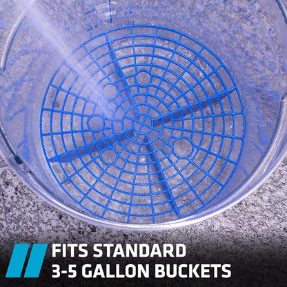 VIKING Automotive Bucket Insert Grit Trap for Car Wash and Detail Kits, Helps Remove Dirt and Debris from Microfiber, Mitts, Cloths, and Sponges, Blue