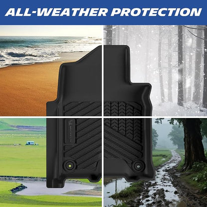 Michelin Vehicle Mats, All-Weather TPE Custom Fit Liner for 2019-2026 Ram 2500/3500 Crew Cab/Mega Cab Bucket Seat Carpet Floor, Premier