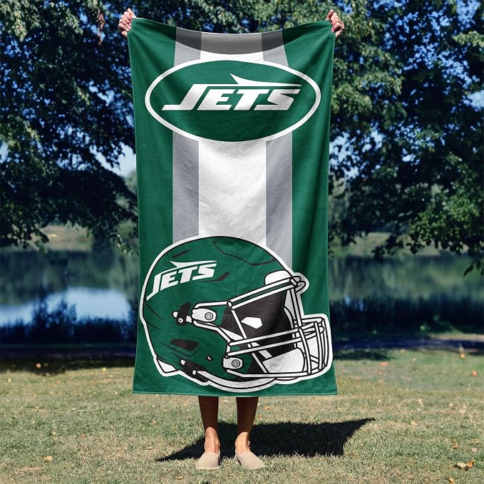 Northwest NFL New York Jets Unisex-Adult Beach Towel, 30" x 60", Zone Read