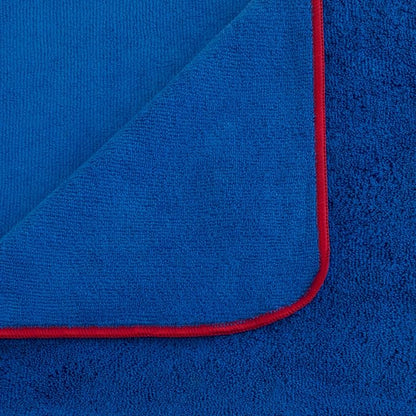 Detailer's Preference Dual Pile 400 GSM Microfiber Towels with Red Trim, All-Purpose Terry Weave Cleaning Cloths for Auto, Home, Boat, Scratch-Free & Reusable, 16x24 Inches, 12-Pack