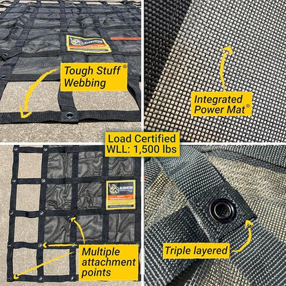 Gladiator Cargo Nets - Heavy Duty Trailer Cargo Net - (SUT-100) - 7.3' x 9.3' (for 5x8 ft Trailers)