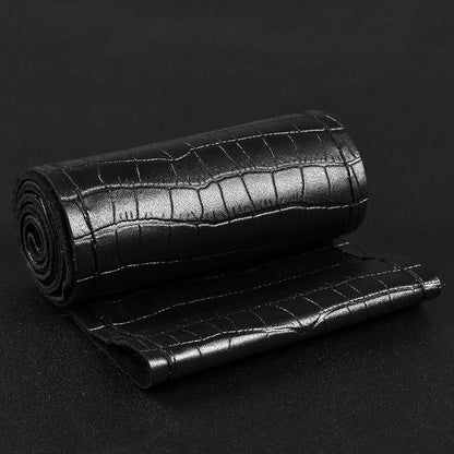BMLEI Universal Auto Steering Wheel Cover with Top Genuine Leather and Anti-Slip Design, Soft Padding, Heavy Duty