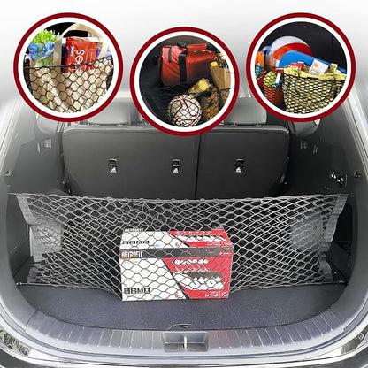Envelope Style Trunk Mesh Cargo Net for Hyundai Tucson SE/SEL/N Line 2022-2026 - Car Accessories - Premium Trunk Organizers and Storage - Cargo Net for SUV - Vehicle Carrier Organizer