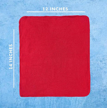 Cotton Shop Towels - Pack of 50 Cleaning Rags 12'' x 14'' - Super Soft and Absorbent Shop Rags for House - Multipurpose Cleaning Towels for Automobiles, Industries, Garage