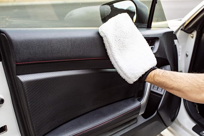 Meguiar's X3002 Microfiber Wash Mitt,Super-Thick,Reusable Wash Mitt for Ultimate Finish,Safe on Clear Coats,Leaving You with A Show Car Finish,(Pack of 6)