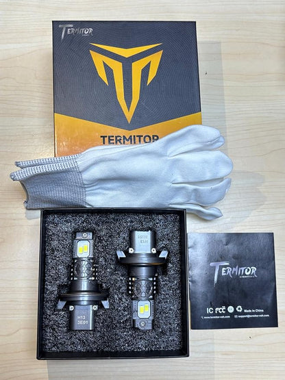 Termitor 2026 Upgraded 9008/H13 Bulbs, 15X Brighter Off Road Fog Lights | 90,000LM 6500K Cool White H13 9008 Light Bulb for UTV ATV Trucks, 3 Minute Installation, IP68 Waterproof, Pack of 2