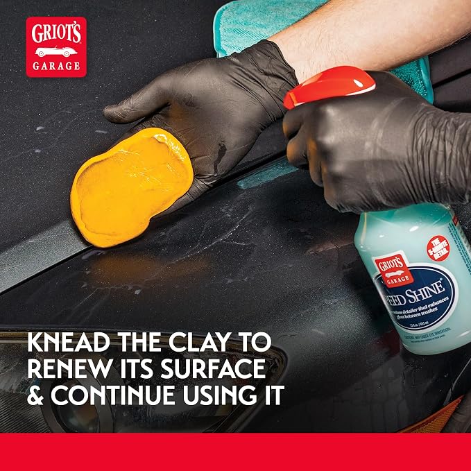 Griot's Garage Paint Cleaning Clay for Car Detailing, Removes Dirt and Grime to Prep Paint for Polishing and Waxing, 11153, 8oz