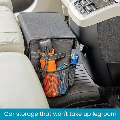 High Road Carganizer Car Storage Organizer with Lid - Multipurpose Small Car Storage Box, Back or Front Seat Organizer, Auto Console or Trunk Organizer - Univeral Fit in All Vehicles