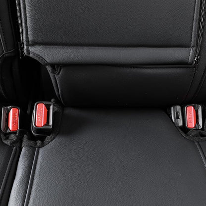 EKR CRV Seat Covers Custom Fit for Honda CRV 2017 2018 2019 2020 2021 2022,Leather Car Seat Cover Full Set for Trucks SUV,Waterproof Car Seat Cushion,Faux Leather (Red/Black)