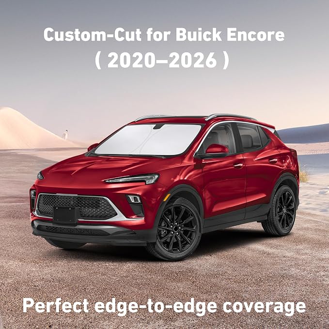 EcoNour Windshield Sunshade Compatible for Buick Encore 2020-2024 2025 2026, Sun Visor for Front Windshield & Window Sun Shade Cover, UV Heat Blocker & Protector, Car Accessories