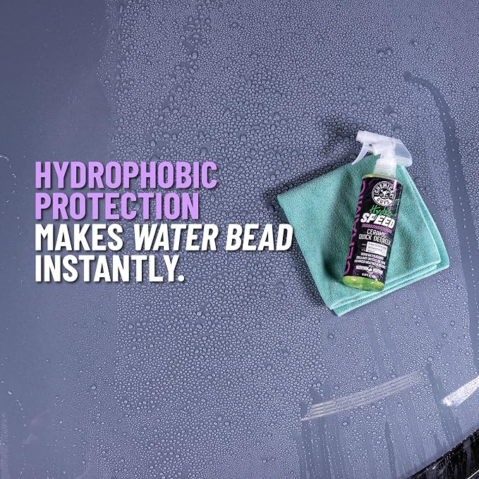 Chemical Guys HydroSpeed Ceramic Quick Detailer Spray - SiO2 Shine Car Detailer Spray for Cars, Trucks, SUVs, Motorcycles and RVs, Boosts Gloss, Hydrophobic Protection and Slickness, 16 oz