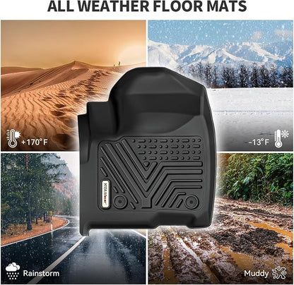 YITAMOTOR Floor Mats Compatible with Toyota Corolla Sedan 2020-2026 (Not Fit for Hatchback), TPE All Weather Automotive Corolla Floor Liners Custom Fit 1st & 2nd Row, Black