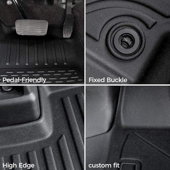 Floor Mats for Honda Odyssey 2018-2026, All Weather Floor Mats Trunk Cargo Liner and Door Sill Guards Accessories, Full Coverage Set