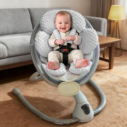 Pro Goleem Infant Car Seat Head Neck Body Support, Ultra-Soft Minky and Microfiber Newborn Car Seat Insert, Perfect for Car Seat, Stroller, 2-in-1 Reversible, for Boys and Girls, Gray