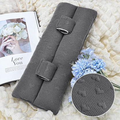 Seat Belt Pillow Post-Surgery – with Ice/Hot Pocket for C-Section, for Chest/Heart Travel, Grey