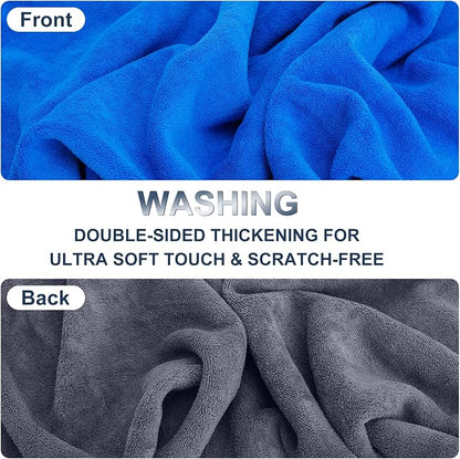 Large Microfiber Towels for Cars - 20"x39" Ultra Absorbent & Soft Microfiber Cloth (2-Color Packaging) | Oversized Microfiber Cleaning Cloth for Cars Motor Cleaning Detailing Polishing Drying