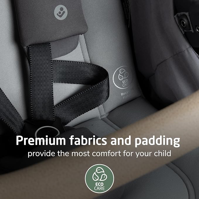 Maxi-Cosi Zelia Pro 5-in-1 Travel System with Mico Pro Infant Car Seat and Baby Stroller Combo, Reversible Seat, Large Wheels, Adjustable Handle, Newborn to Toddler, Lightweight, Sea Salt