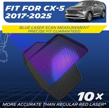 Michelin Vehicle Mats, All-Weather TPE Custom Fit Liner for 2017-2025 Mazda CX-5 (4 Piece), Premier