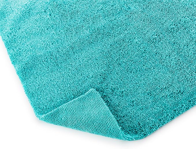 The Rag Company - The Creature Edgeless Microfiber Detailing Towels – 420GSM Professional Grade All-Purpose Cloths for Wax, Polish, & Sealant Removal, Teal, 16in x 16in (10-Pack)