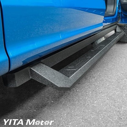 YITAMOTOR Drop Side Steps Compatible with 2019-2026 Chevy Silverado/GMC Sierra 1500, 2020-2026 Silverado/Sierra 2500HD 3500HD Crew Cab, Off-Road Running Boards, Black Powder Coated Nerf Bars