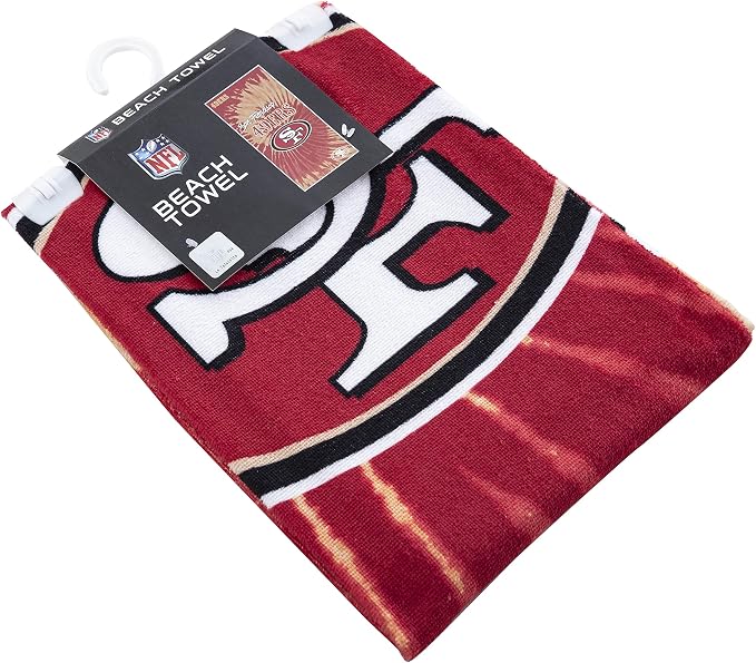 NORTHWEST NFL San Francisco 49ers Unisex-Adult Beach Towel, 30" x 60", Psychedelic (Pack of 6)