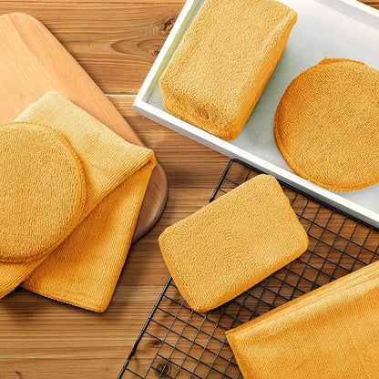 Tallew 12 Pack Microfiber Applicator Pad Microfiber Sponge for Car Include Round Wax Microfiber Applicator Rectangle Car Drying Towel Exterior Auto Detailing Kit for Cleaning (Orange)