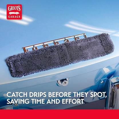 Griot's Garage PFM Trickle Trap, Hyper-Absorbent Car Drying Pads, Prevents Water Spots and Etching, Machine Washable, XL 2" x 12”, Set of 2
