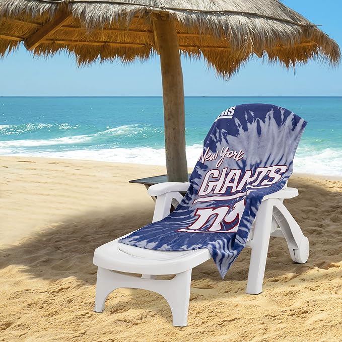 Northwest NFL New York Giants Unisex-Adult Beach Towel, 30" x 60", Psychedelic