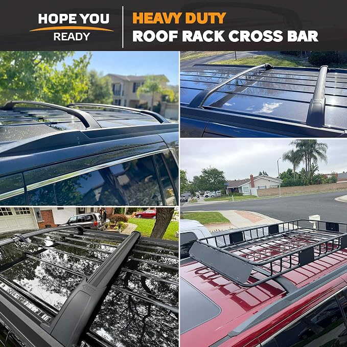 220lbs Heavy Duty Roof Rack Cross Bars Fit for Chevrolet Chevy Tahoe Suburban, GMC Yukon XL, Cadillac Escalade ESV 2015-2020 Aluminum Roof Rack Rail Crossbars Cargo Bars Rooftop
