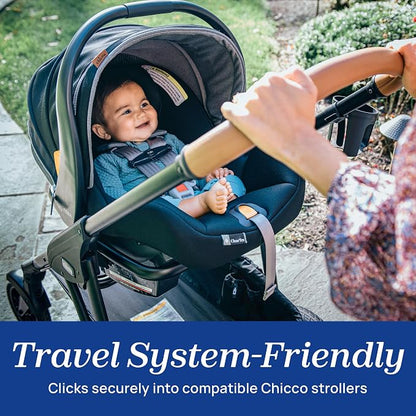 Chicco KeyFit Max Zip ClearTex Infant Car Seat and Base, Rear-Facing Seat for Infants 4-30 lbs., Infant Head and Body Support, Compatible with Chicco Strollers, Baby Travel Gear, Apex/Black
