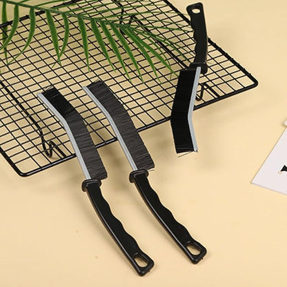 Crevice Cleaning Brush Set, 3 Pack Hard Bristle Detail Brushes for Tight Spaces, Bathroom Tile Grout, Sink, Car Vent - Versatile Gap Cleaning Tool