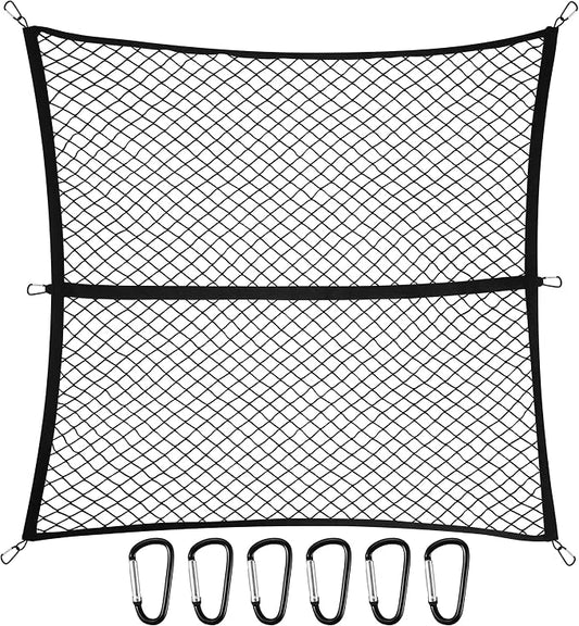 Cargo Net for Pickup Truck Bed for Ford Maverick Ranger Hybrid, XL, XLT, Lariat 2000-2025 2026 Accessories Mesh Organizer Stretchable 4'x4' to 7'x7' Netting Highly Elastic