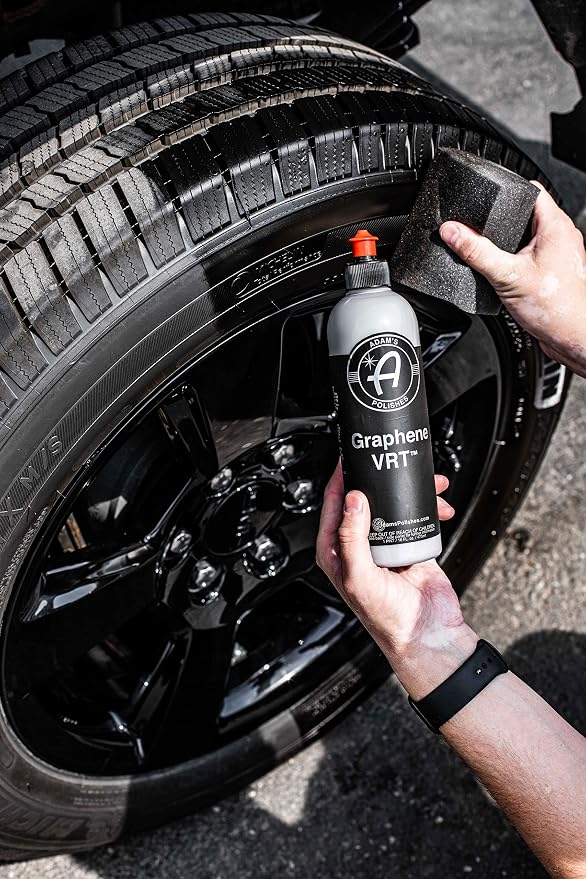Adam's Polishes Graphene VRT 16oz Vinyl, Rubber, Tire & Trim Dressing - Durable UV Protection and Water Repellent - Graphene Ceramic Infused Formula - Dress Tires or Trim Without Worry of Slinging