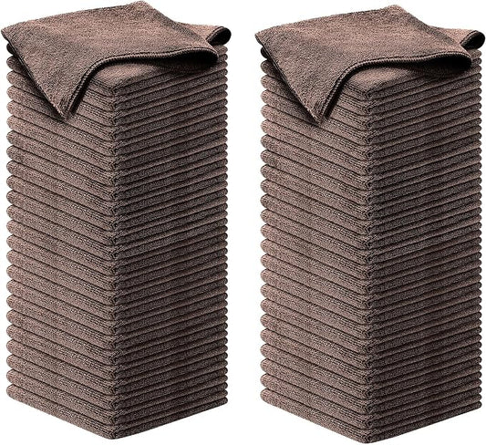 USANOOKS Premium 300GSM Microfiber Cleaning Cloth - 12.5"x12.5" High Performance - 1200 Washes, Ultra Absorbent Microfiber Towels for Cars Undercarriage, Rims & Engine Bay Cleaning - Microfiber Cloth