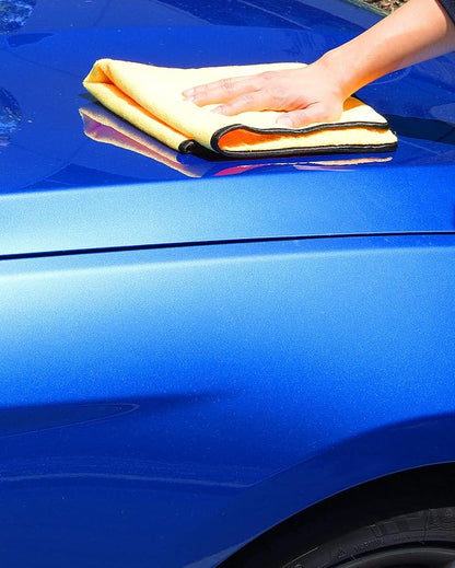 Simple Houseware Professional Grade Microfiber Towels for Car, 16" x 16", 12 Pack, 440 GSM