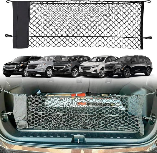 Envelope Style Automotive Elastic Trunk Mesh Cargo Net for Chevrolet Equinox 2018-2026 - Trunk Organizer and Storage - Cargo Net for SUV- Vehicle Carrier Organizer for Chevrolet Equinox