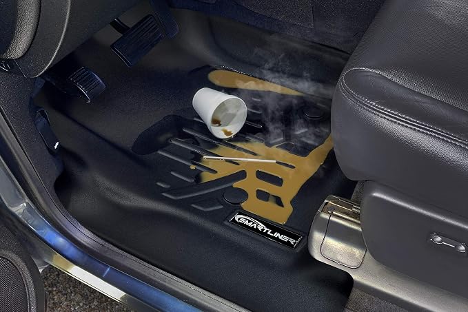 SMARTLINER All Weather Custom Fit Black 2 Row Floor Mats and Cargo Liner Set Compatible with 2019-2022 Audi E-Tron/E-Tron Sportback (Only fits Without 2nd Row Retentions)