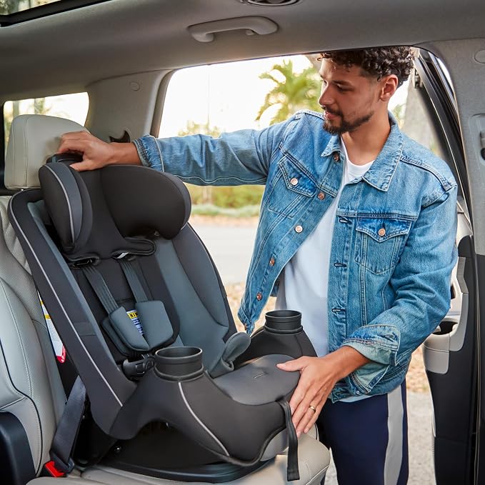 Safety 1st Grow and Go All-in-One Convertible Car Seat, Rear Facing, 5-40 lbs, Forward Facing (30–65 lbs), High Back Booster Seat 40-100 pounds, Green Gables