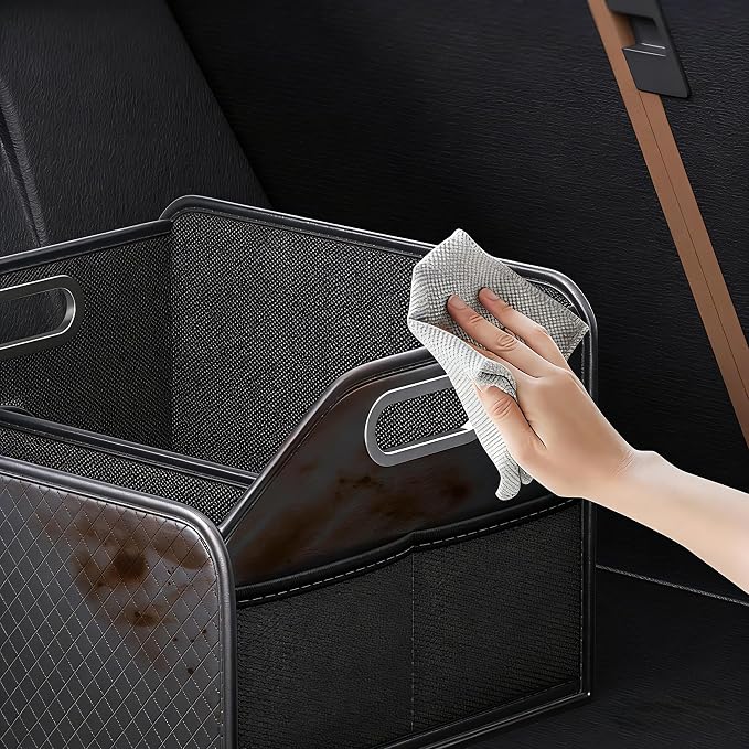 Car Trunk Organizer and Car Storage,Collapsible Multi-Compartment Car Organizers, Waterproof Foldable Luggage Bag with 4 Pockets，Suitable for Any Car