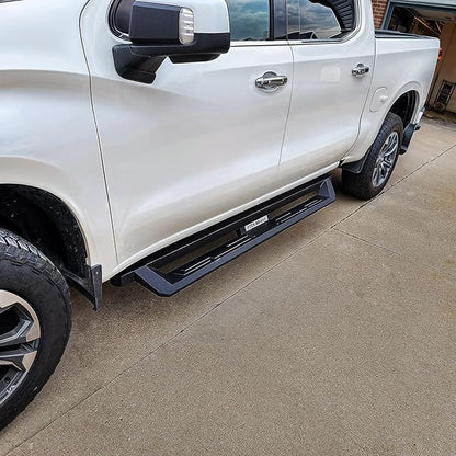 YITAMOTOR Drop Running Boards Compatible with Chevy Silverado/GMC Sierra 2019-2026 1500 Crew Cab, 2020-2026 Silverado/Sierra 2500HD 3500HD Crew Cab, Black Powder Coated Nerf Bars, Off-Road Side Steps