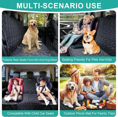 Meginc Dog Car Seat Covers for Back Seat,Waterproof Pet Bench Seat Covers for Trucks Ford f150/Ram1500/Nissan Frontier/Toyota Tacoma/GMC Canyon/Silverado Scratch Nonslip Truck Seat Cover for Dogs