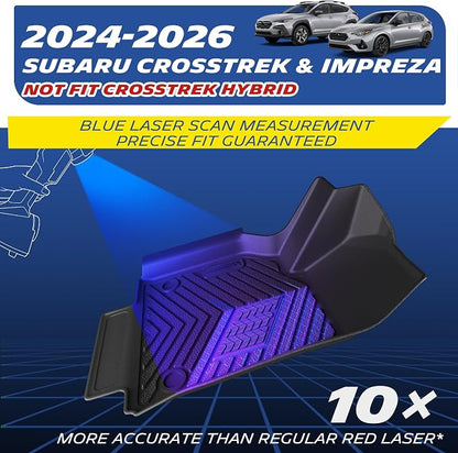 Michelin Floor Mats for 2024-2026 Subaru Crosstrek & Subaru Impreza, Custom Fit, Non-Slip, All-Weather TPE Liner, Not Fit Crosstrek Hybrid, Premier Series Crosstrek & Impreza 1st & 2nd Row