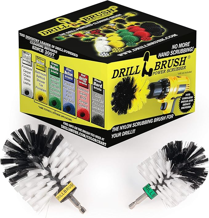 Car Cleaning Supplies - Truck Detail Brush - Wheel Brushes - Car Tire Cleaner - Truck Toolbox Scrubber - Windshield Glass Cleaner Brush - Home Leather Cleaning Tool - Carpet and Upholstery Scrubbing