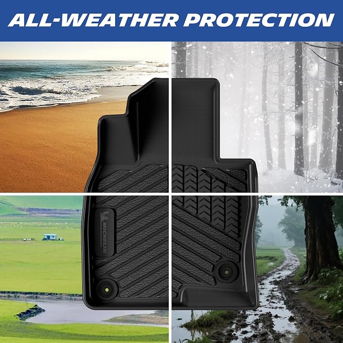Michelin Vehicle Mats, All-Weather TPE Custom Fit Liner for 2017-2025 Mazda CX-5 (3 Piece), Premier