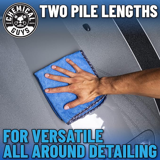 Chemical Guys Professional Grade Premium Microfiber Towels for Cars,Blue,16" x 16",Ultra-Soft and Scratch-Free Car Detailing Cloths for Trucks,Motorcycles,and More,(Pack of 6)